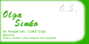olga simko business card